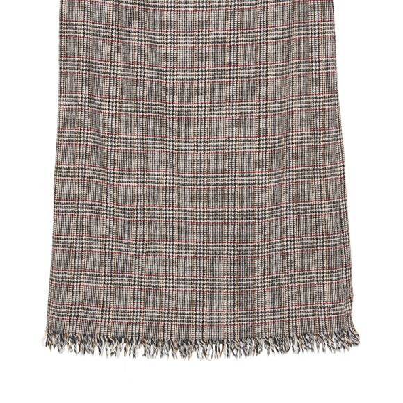 Vintage Harve Bernard Sport 100% Wool Houndstooth Maxi Skirt Size 14 - Picture 4 of 9